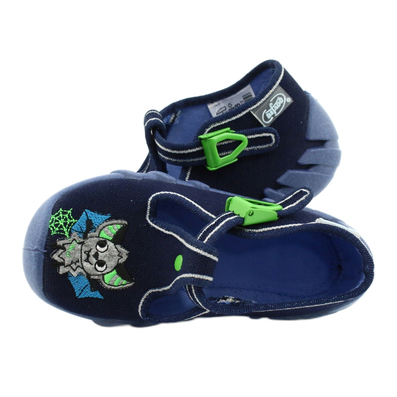 Chaussures enfant Befado 110P388 bleu marine vert 5