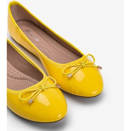 Ballerines en cuir verni jaune Jaylynn 4