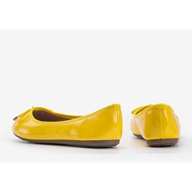 Ballerines en cuir verni jaune Jaylynn 3