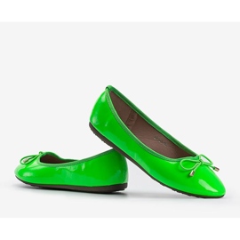 Ballerines en cuir verni vert Jaylynn 3