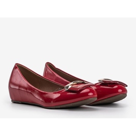 Ballerines Lillie laquées rouges 1