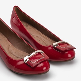 Ballerines Lillie laquées rouges 2