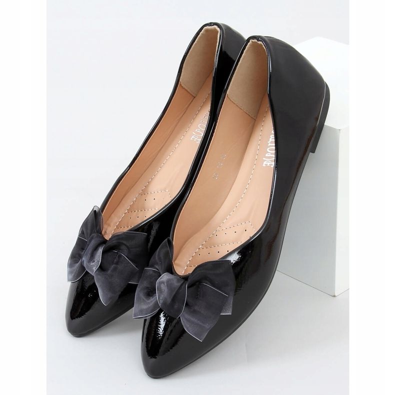 Ballerines femme laquées noires 98-37 Noir le noir 1