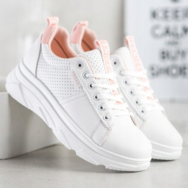 SHELOVET Baskets sur la plate-forme blanche Nice 1