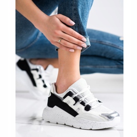 Ideal Shoes Baskets Avec Insert Noir blanche le noir 2