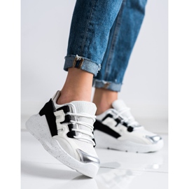 Ideal Shoes Baskets Avec Insert Noir blanche le noir 1