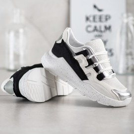 Ideal Shoes Baskets Avec Insert Noir blanche le noir 4