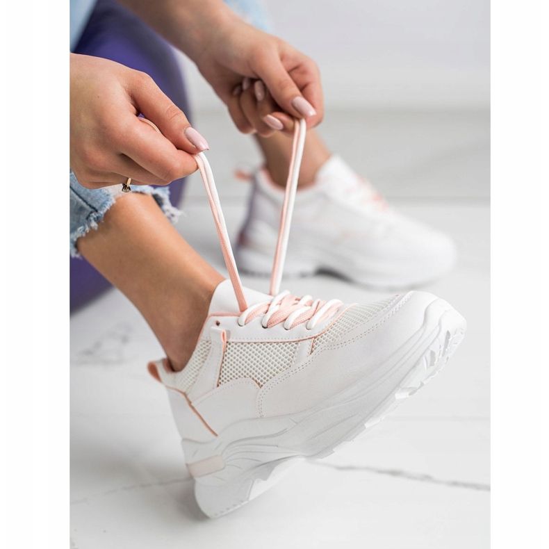 SHELOVET Baskets blanches confortables 1