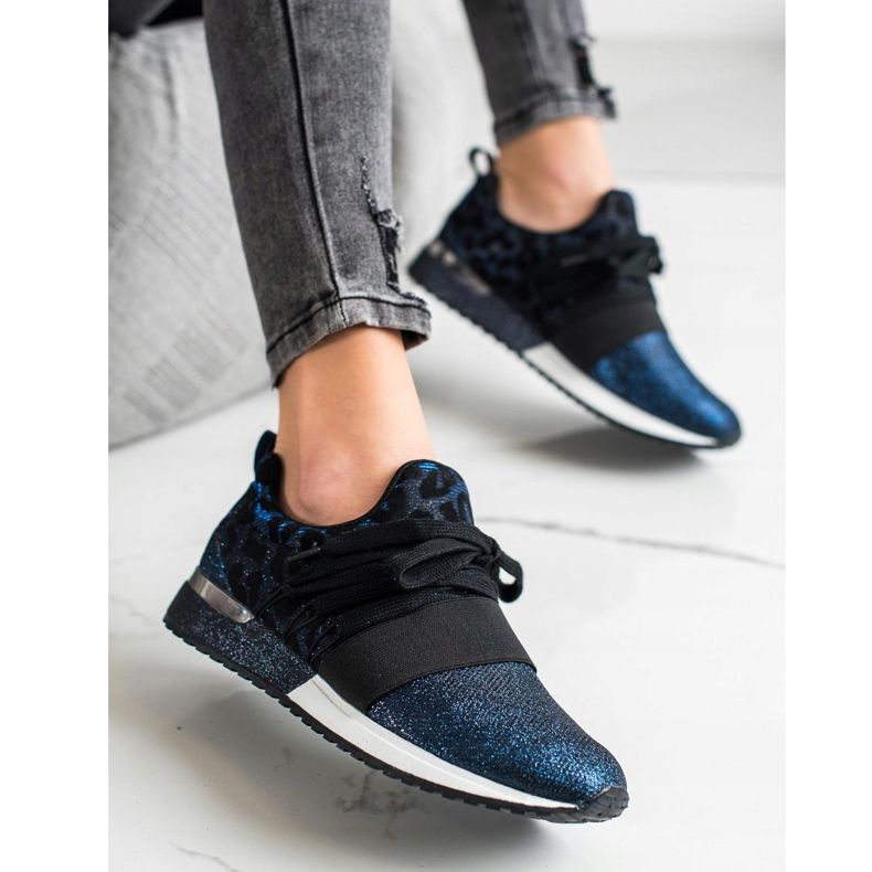 Kylie Baskets à enfiler à imprimé léopard bleu 1