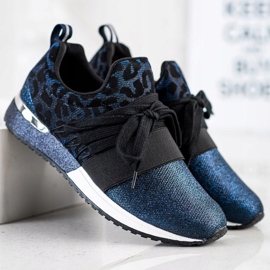 Kylie Baskets à enfiler à imprimé léopard bleu 3