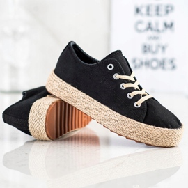 Kylie Espadrilles élégantes noir 1