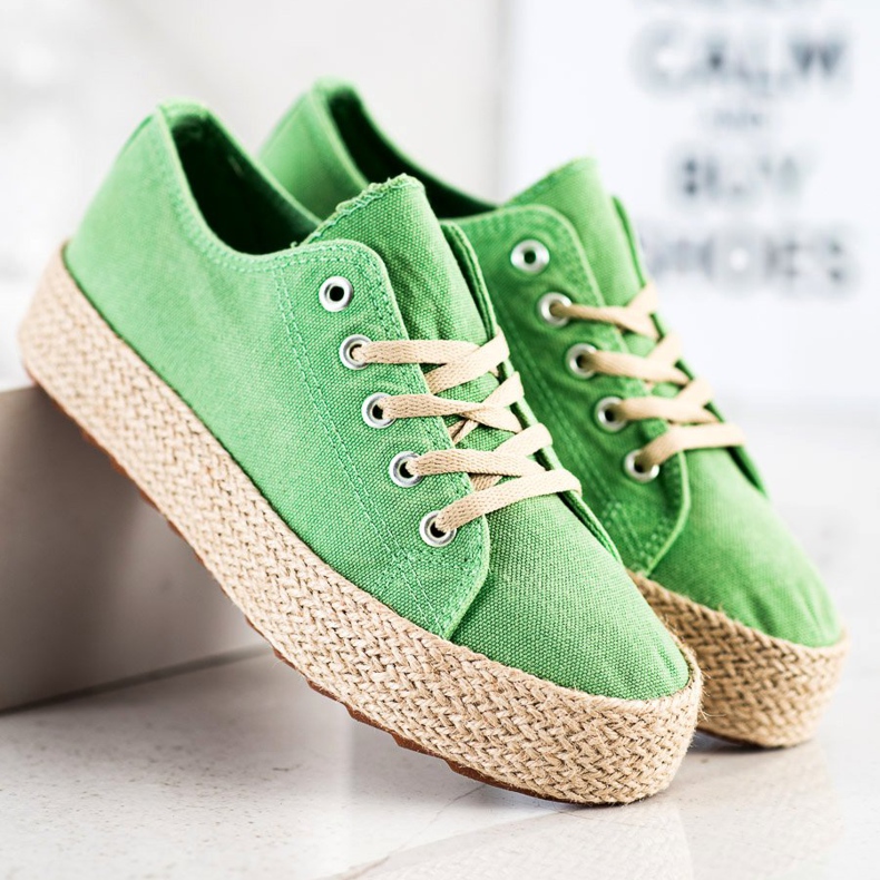 Kylie Espadrilles élégantes vert 2