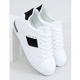 Baskets femme blanches LA129P BLANC / NOIR 1