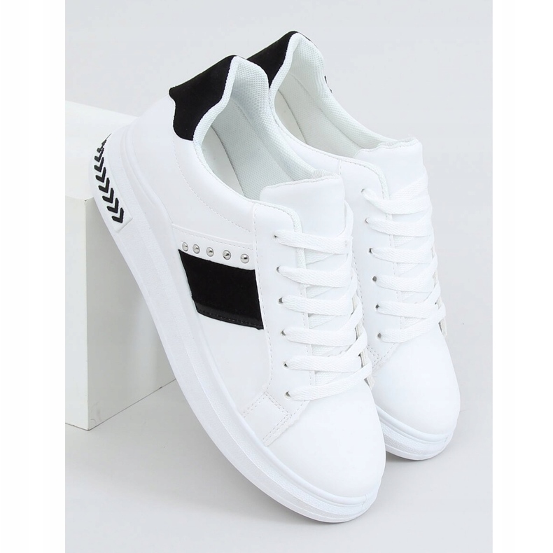Baskets femme blanches LA129P BLANC / NOIR 1