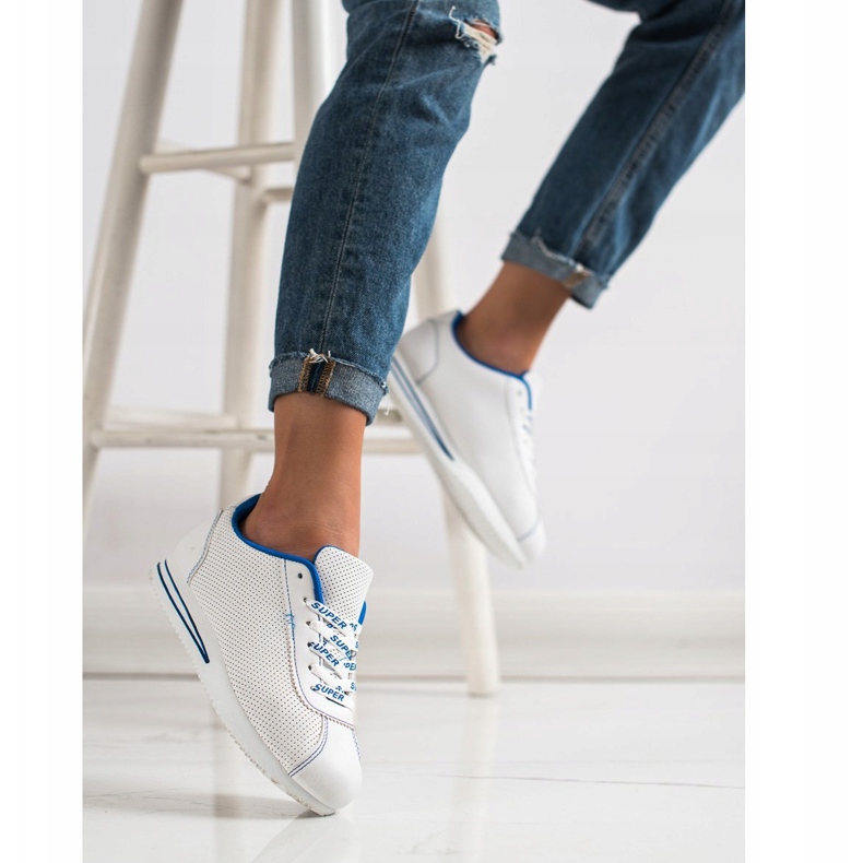 SHELOVET Baskets Ajourées Super blanche 1