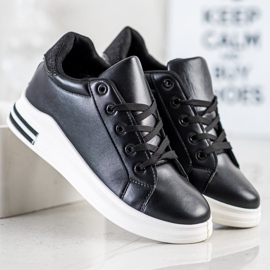 Diamantique Baskets compensées à paillettes noir 1