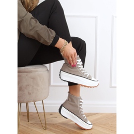 Baskets à semelle design kaki VL135P Green vert 2