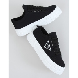 Baskets femme noires LA134 Noir le noir 1