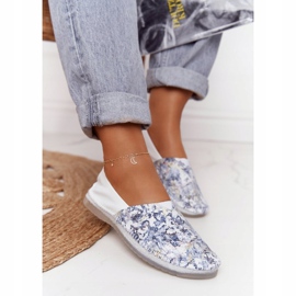 Ballerines Maciejka en cuir pour femmes Blanc 01930-85 multicolore 2