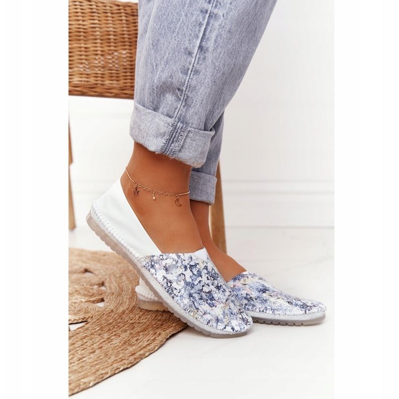 Ballerines Maciejka en cuir pour femmes Blanc 01930-85 blanche multicolore 1