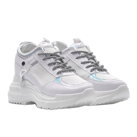 Baskets blanches sur semelle épaisse Johan's 1