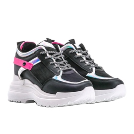 Baskets noires sur semelle épaisse Johan 1