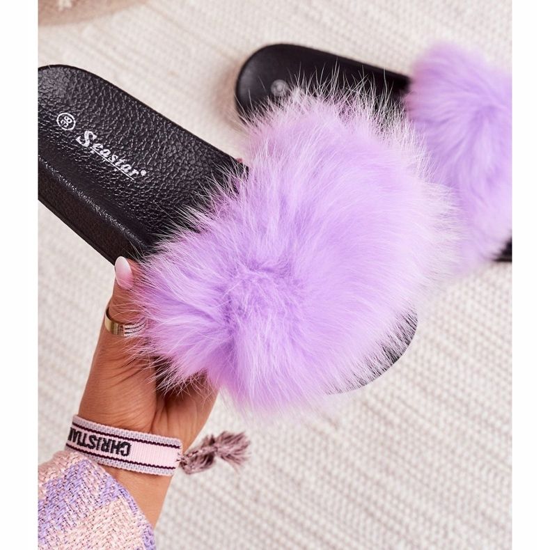 PS1 Chaussons Femme Fourrure Violet Belmondo 1 PS1 Chaussons Femme Fourrure Violet Belmondo 1