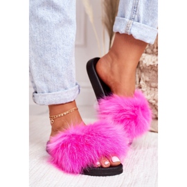 PS1 Chaussons femme fourrure Belmondo fuchsia rose 2 PS1 Chaussons femme fourrure Belmondo fuchsia rose 2