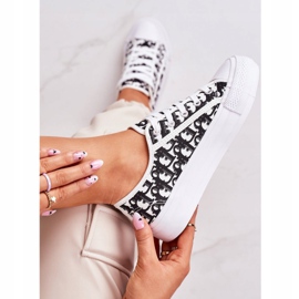 PS1 Baskets Daphne Logged pour femmes blanches et noires le noir 2