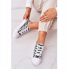 PS1 Baskets Daphne Logged pour femmes blanches et noires le noir 5