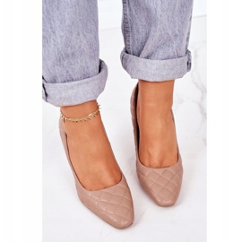 PS1 Élégants talons aiguilles matelassés brun vif Rosanna 4
