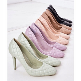PS1 Élégants talons aiguilles matelassés brun vif Rosanna 5