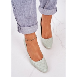 PS1 Élégants talons aiguilles matelassés verts Rosanna 3