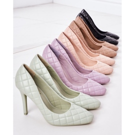 PS1 Élégants talons aiguilles matelassés verts Rosanna 4