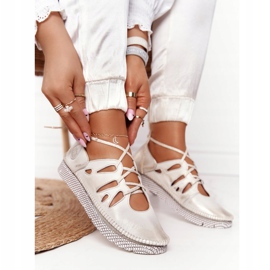 Chaussures Cuir Femme Maciejka Beige-Or 04449-25 doré 2