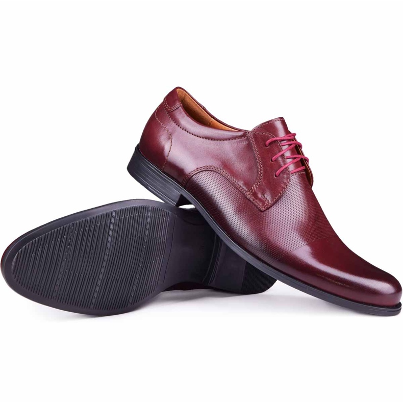 Kampol Chaussures habillées homme 344/17 / D3 bordeaux rouge 1