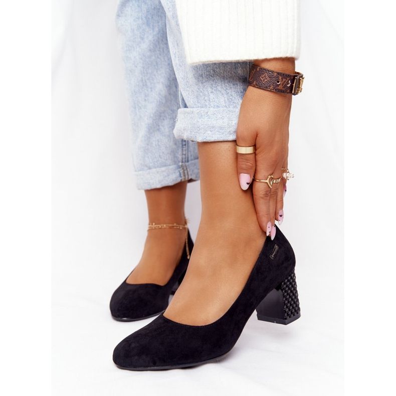 Escarpins Sergio Leone en daim noir Selva2 2