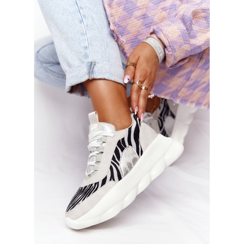 Chaussures de sport pour femmes Lu Boo semelle épaisse grise Goûtez-le! 2