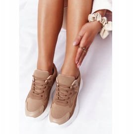 FB2 Baskets Femme Sur Large Semelle Marron Clair Delusion brun 1