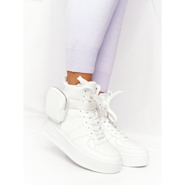 Chaussures de sport pour femmes sur une plate-forme avec un rein en blanc Alexis 2