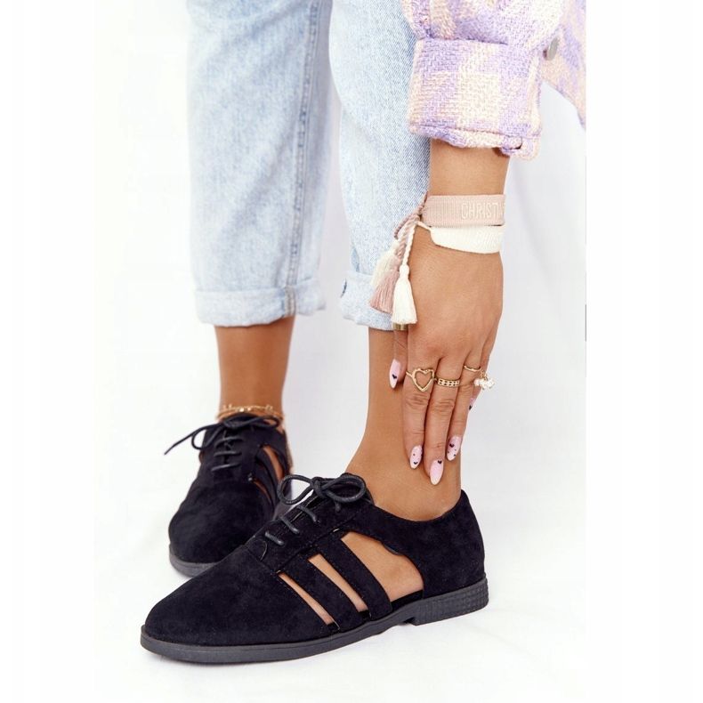 Richelieus Femme Avec Découpes Noir Lu Boo le noir 1