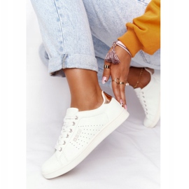 Baskets Cuir Femme Big Star DD274583 Blanc-Cuivre doré 2