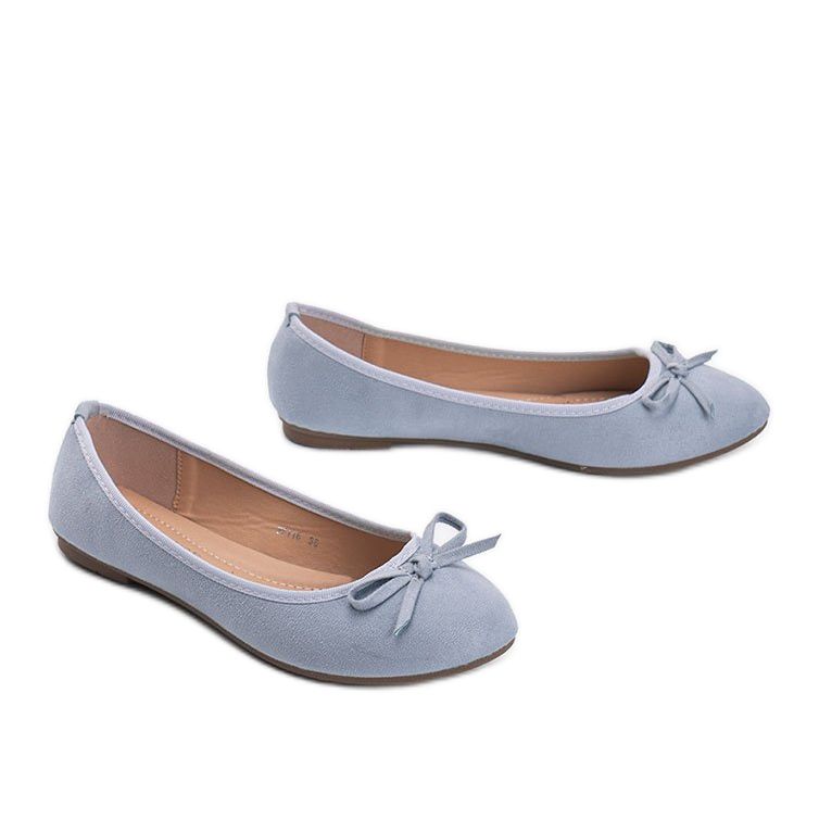 Ballerines Angelina bleu à nœud 1