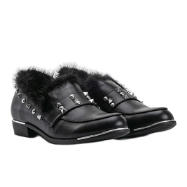 Chaussures noires à clous Cheyenne le noir 1