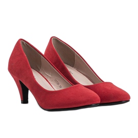 Escarpins rouges en éco-daim Karissa 1