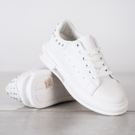 SHELOVET Baskets à clous blanche 1