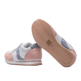 Baskets blanches classiques avec Aniya rose 2
