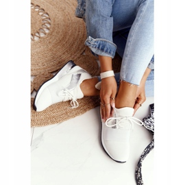 FB2 Chaussures de sport femme Sneakers Blanc et Argent Netta blanche 2