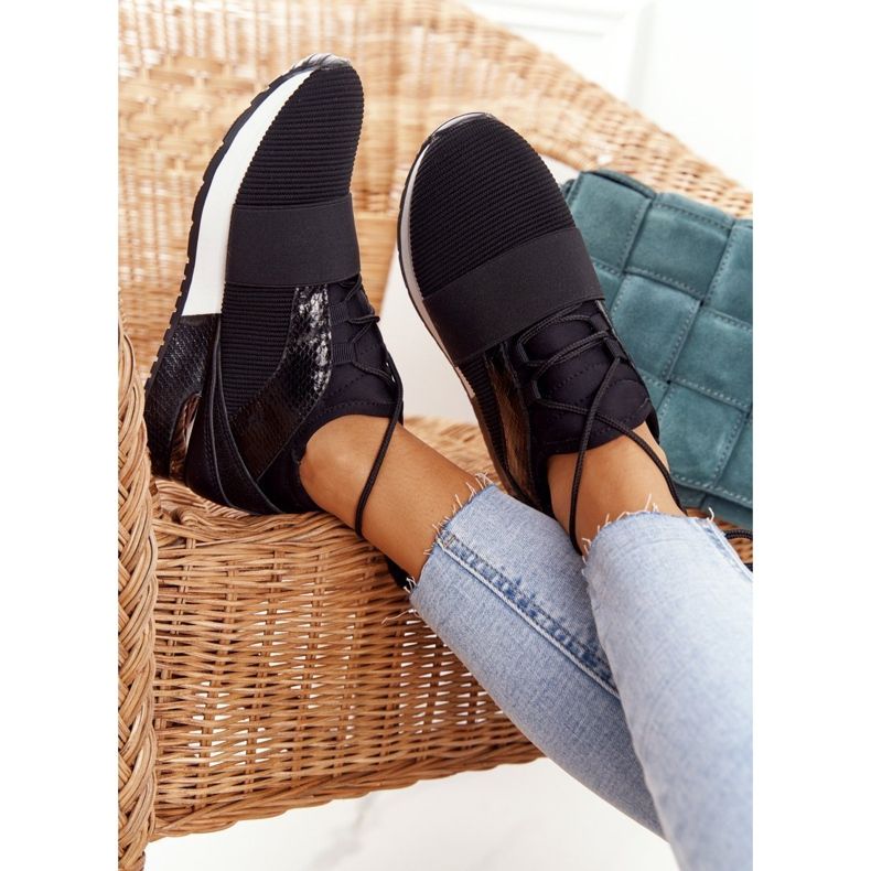 FB2 Chaussures de sport femme Sneakers Noir Netta 1