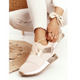 FB2 Chaussures Sport Femme Baskets Beige et Doré Netta d'or 1 FB2 Chaussures Sport Femme Baskets Beige et Doré Netta d'or 1